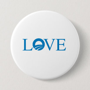 Badge Rond 7,6 Cm Pro-Obama - AMOUR —
