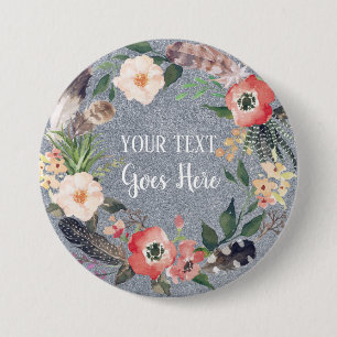 Badge Rond 7,6 Cm Produit artisanal Vintage de Parties scintillant d