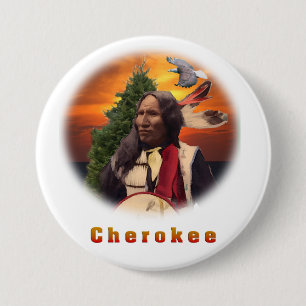 Badge Rond 7,6 Cm Produits indiens Cherokee