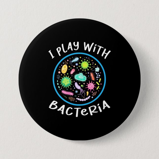 Badge Rond 7,6 Cm Professeur de sciences de microbiologie (Devant)