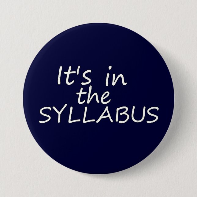 Badge Rond 7,6 Cm Professeur drôle Button d'université (Devant)