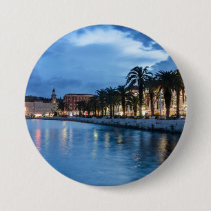 Badge Rond 7,6 Cm Promenade de Split en Croatie