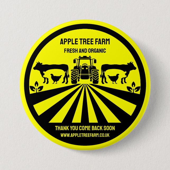 Badge Rond 7,6 Cm Promesse d'atelier agricole (Devant)
