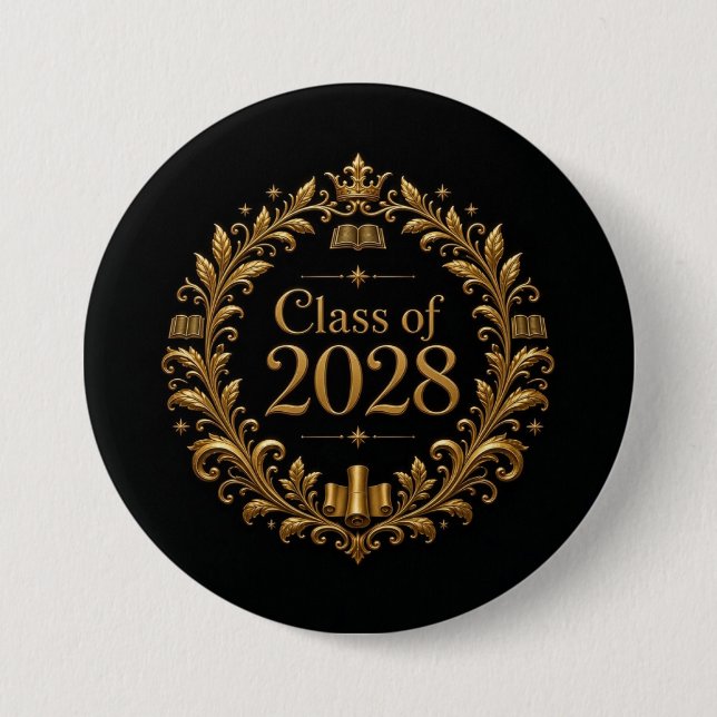 Badge Rond 7,6 Cm Promotion 2028 (Devant)