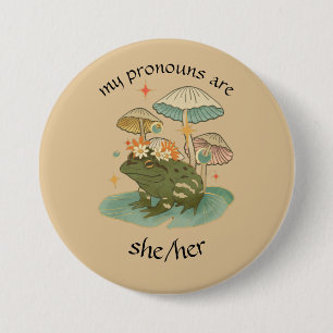 Badge Rond 7,6 Cm Pronononite customisée de la grenouille de Cottage