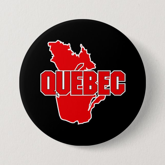 Badge Rond 7,6 Cm Province du Québec (Devant)