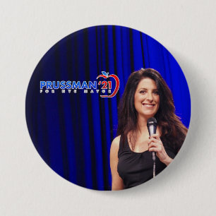 Badge Rond 7,6 Cm Prussman '21 Maire de New York