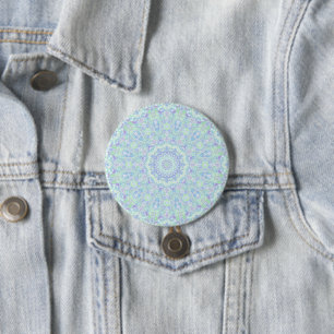 Badge Rond 7,6 Cm Psychédélique Coloré Pastel Ornate Hippie Mandala
