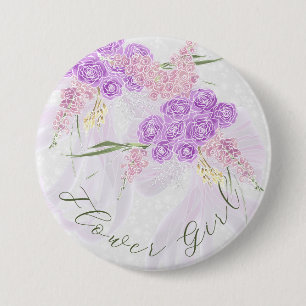 Badge Rond 7,6 Cm Puerto Madero rubans lilas transparents- Demoisell