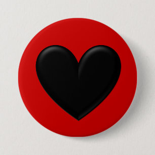 Badge Rond 7,6 Cm Puffy Heart