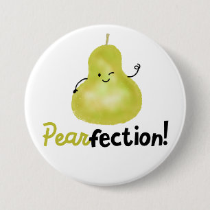 Badge Rond 7,6 Cm Pun à poil positif - Perfection