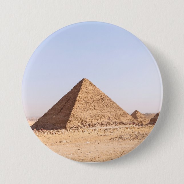 Badge Rond 7,6 Cm Pyramides d'Égypte (Devant)