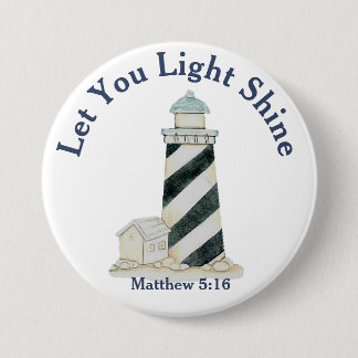 Badge Rond 7,6 Cm Que Ta Lumière Brille Matthieu 5:16