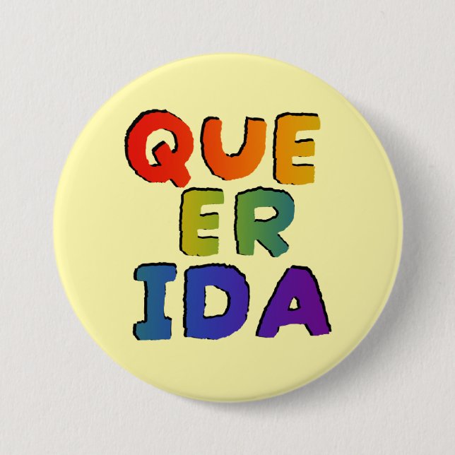 Badge Rond 7,6 Cm Queerida - Queer et aimé (Devant)