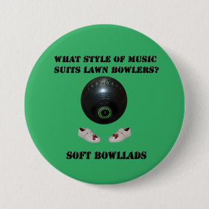 Badge Rond 7,6 Cm Quel Style De Musique Convient Aux Bowlers De Pelo