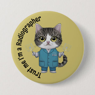Badge Rond 7,6 Cm Radiographe, médecin, Radioligand Therapy