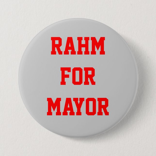 BADGE ROND 7,6 CM RAHM POUR LE MAIRE (Devant)