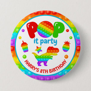 Badge Rond 7,6 Cm Rainbow Pop It Fidget Toy Anniversaire