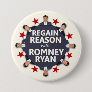 Badge Rond 7,6 Cm Raison de regain avec Romney Ryan