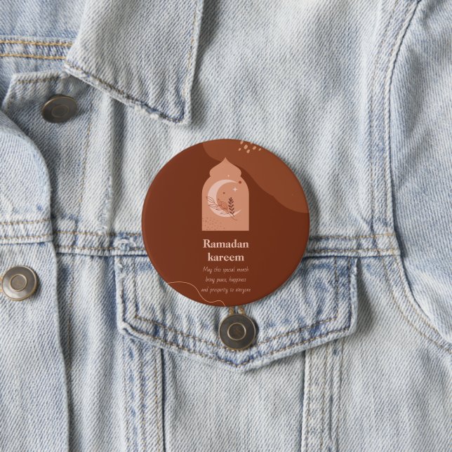 Badge Rond 7,6 Cm Ramadan Kareem (En situation)