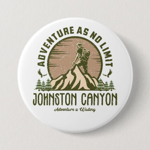 Badge Rond 7,6 Cm Randonnée du canyon Retro Johnston