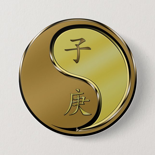 Badge Rond 7,6 Cm Rat de métal (Devant)