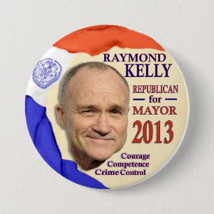 Badge Rond 7,6 Cm Raymond Kelly pour le maire 2013 de NYC