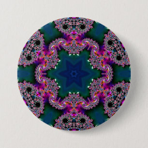 Badge Rond 7,6 Cm Rayon fractal