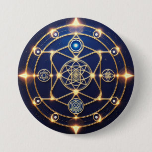 Badge Rond 7,6 Cm Rayonnement Divin – 5 : Énergie Universelle Illumi