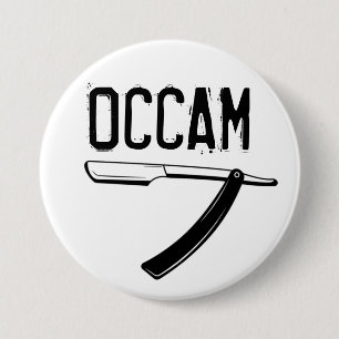Badge Rond 7,6 Cm Razor d'Occam