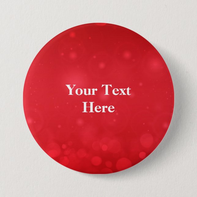 Badge Rond 7,6 Cm Red Bokeh Design MODÈLE, (Devant)