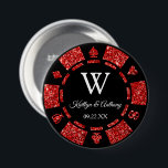 Badge Rond 7,6 Cm Red Parties scintillant Poker Chip Casino Fête de<br><div class="desc">Célébrez dans le style avec ce bouton de puces de poker tendance. Le design est facile à personnaliser avec votre propre libellé et votre famille et vos amis seront ravis quand ils recevront cette fabuleuse faveur de fête. Les éléments correspondants se trouvent dans la collection.</div>