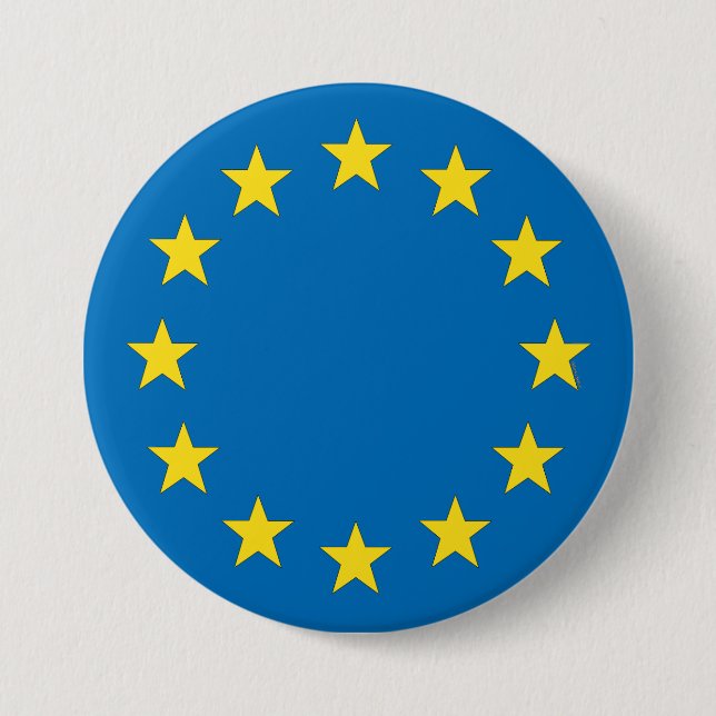 Badge Rond 7,6 Cm Référendum StrongerIn d'UE de drapeau d'Union (Devant)