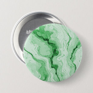 Badge Rond 7,6 Cm Regard de l'agate verte de la forêt de Druzy