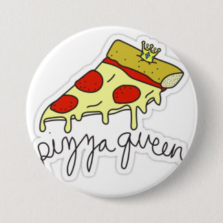 Badge Rond 7,6 Cm Reine de pizza