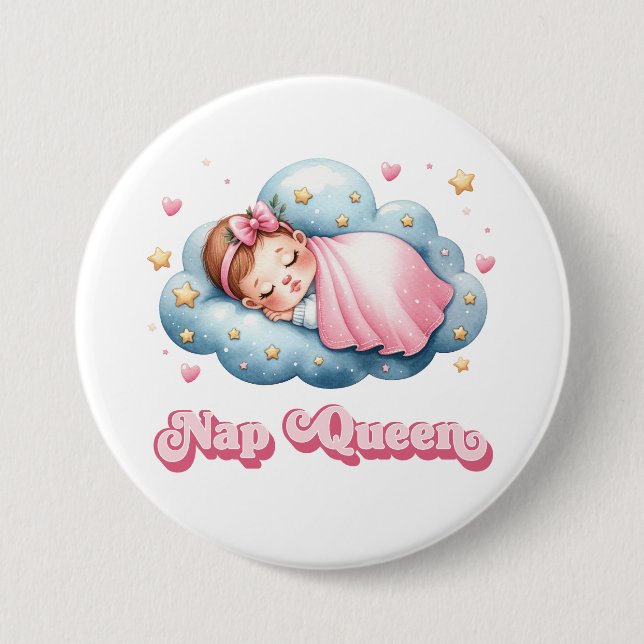 Badge Rond 7,6 Cm Reine Nap (Devant)
