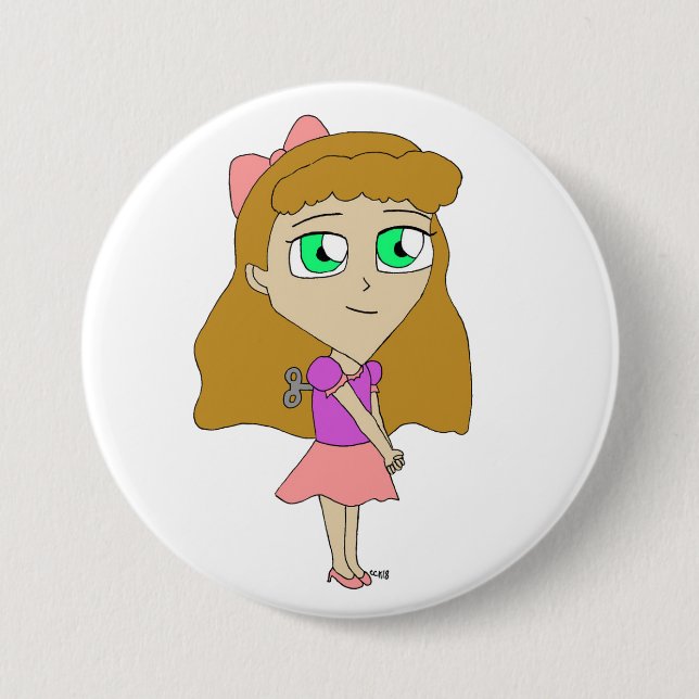 Badge Rond 7,6 Cm remonter chibi (Devant)