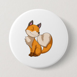 Badge Rond 7,6 Cm Renard avec coeur