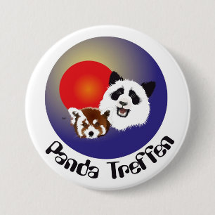Badge Rond 7,6 Cm Rencontre de Panda