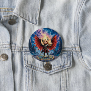 Badge Rond 7,6 Cm Rencontrez Emberlyn — la Gardienne du Chaos Sourir
