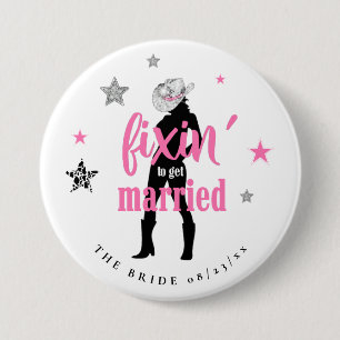 Badge Rond 7,6 Cm Réparation de la mariée Disco Bachelorette ID925