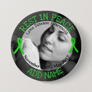 Badge Rond 7,6 Cm Repos en paix Maladie de Lyme Bouton personnalisé