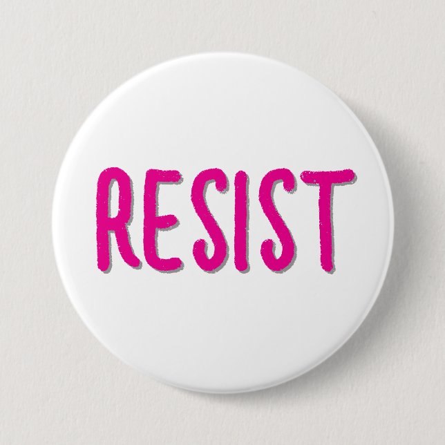 Badge Rond 7,6 Cm Résister Résistance Rose (Devant)