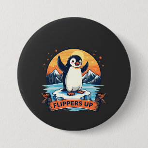 Badge Rond 7,6 Cm Résistez À Ce Que Je Me Tiens Avec Les Pingouins A