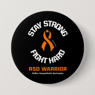 BADGE ROND 7,6 CM RESTER FORT COMBATTRE DUR...RSD