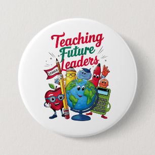 Badge Rond 7,6 Cm Retro Enseigner les futurs leaders de l'école ense