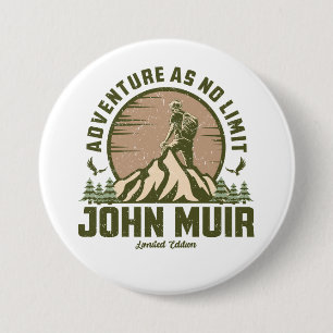 Badge Rond 7,6 Cm Retro John Muir Hike