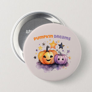 Badge Rond 7,6 Cm Rêves citrouilles