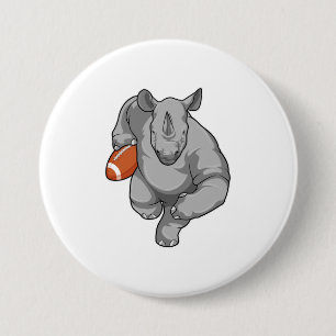 Badge Rond 7,6 Cm Rhino de football