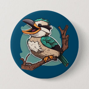 Badge Rond 7,6 Cm Rire Kookaburra